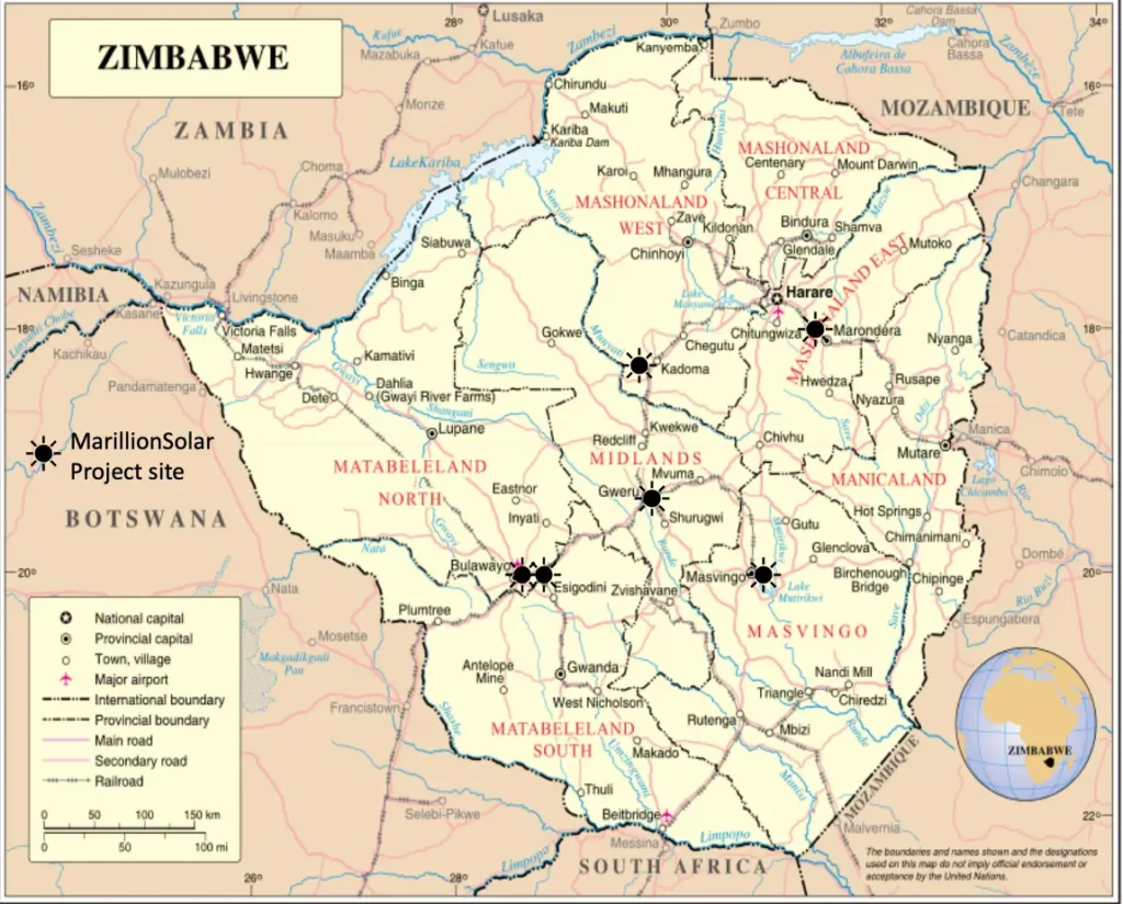 MarillionX Solar Project Sites in Zimbabwe